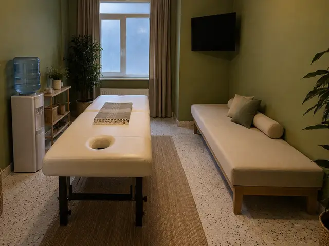 Pencereli, bitkili sakin masaj odası — Selimpaşa, Masaj Salonun